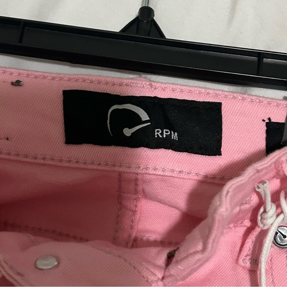 RPM Ripped Pink Straight Leg Jeans - Picture 4 of 7